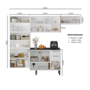 Ver imagem 4 de Cozinha Modulada Compacta em Aço 4 Peças 13 Portas 2 Gavetas Florençe Itatiaia