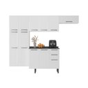 Ver imagem 5 de Cozinha Modulada Compacta em Aço 4 Peças 13 Portas 2 Gavetas Florençe Itatiaia Branco/Neve