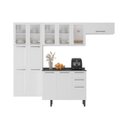 Ver imagem 3 de Cozinha Modulada Compacta em Aço 4 Peças 13 Portas Sendo 3 com Vidro 2 Gavetas Florença Itatiaia 