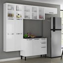 Ver imagem 5 de Cozinha Modulada Compacta em Aço 4 Peças 13 Portas Sendo 3 com Vidro 2 Gavetas Florença Itatiaia 