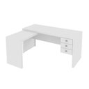 Ver imagem 7 de Conjunto 4 Peças com 2 Mesas Escritório em L e 2 Armários Multiuso Branco