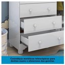 Ver imagem 7 de Cômoda Infantil Peroba Júnior MDF Branco 1 Porta 4 Gavetas