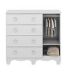 Cômoda Infantil Peroba Júnior Mdf Branco 1 Porta 4 Gavetas - 2
