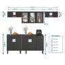 Cozinha Modulada em Aço 6 Peças 10 Portas 2 Gavetas Nicho Forno Florença Itatiaia  - 4