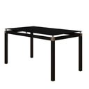 Ver imagem 1 de Mesa de Jantar Malva 6 Lugares Retangular Vidro Preto Artefamol Móveis