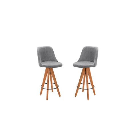 Kit 2 Banquetas Altas Giratórias Júlia