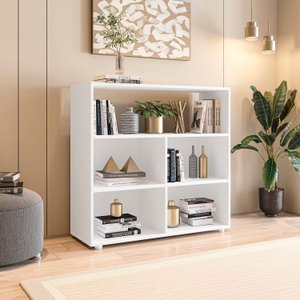 Estante Livreiro Multiuso com 5 Nichos Cairo