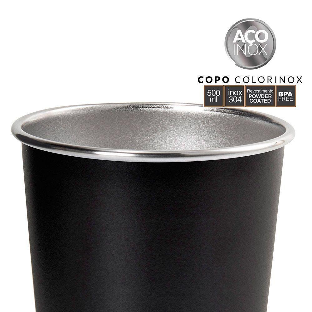 Copos de Inox Coloridos 500 Ml 3 Unidades Termopro - 8