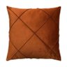 Capa para Almofada Drapeada em Veludo Quadrada 60x60 com Enchimento Cor:terracota - 1