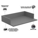 Ver imagem 4 de Kit 03 Suportes Suspensos para Micro-ondas Forno 60x40 Cm Class L03 Cinza - Lyam