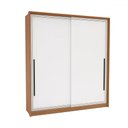 Ver imagem 2 de Guarda-roupa Casal Valência 2 Portas 2 Gavetas Freijó/branco - Politorno