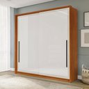 Ver imagem 1 de Guarda-roupa Casal Valência 2 Portas 2 Gavetas Freijó/branco - Politorno