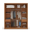 Ver imagem 3 de Guarda-roupa Casal Valência 2 Portas 2 Gavetas Freijó/branco - Politorno