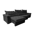 Ver imagem 7 de Sofá Retrátil e Reclinável 3,85m Cama inBox Big Fresh com SoftGel D40 Velupluma Preto