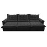 Sofá Retrátil e Reclinável 3,85m Cama inBox Big Fresh com SoftGel D40 Velupluma Preto - 5