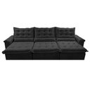 Ver imagem 5 de Sofá Retrátil e Reclinável 3,85m Cama inBox Big Fresh com SoftGel D40 Velupluma Preto