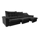 Ver mais imagens de Sofá Retrátil e Reclinável 3,85m Cama inBox Big Fresh com SoftGel D40 Velupluma Preto