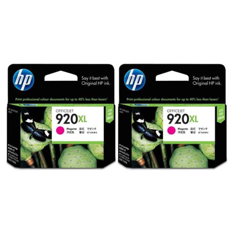 2 Und Cartucho Hp 920xl Cd973al Magenta Officejet Dwn 6000 6500 E709c 7500a