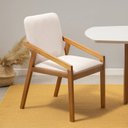 Ver imagem 2 de Kit 2 Cadeiras Sala de Jantar Pequi com Braço CabeCasa MadeiraOriginals Bege/Castanho