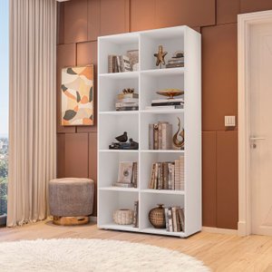 Estante Livreiro Multiuso com 10 Nichos Belle