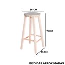 Ver imagem 4 de Banqueta Fixa Redonda de Madeira - sem Pintura:sem Pintura