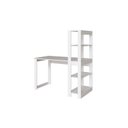 Ver imagem 2 de Mesa Escrivaninha com Estante e Licce 4 Prateleiras 120cm Branco