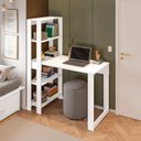 Ver imagem 6 de Mesa Escrivaninha com Estante e Licce 4 Prateleiras 120cm Branco
