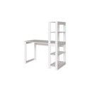 Ver imagem 2 de Mesa Escrivaninha com Estante e Licce 4 Prateleiras 120cm Branco