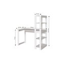 Ver imagem 3 de Mesa Escrivaninha com Estante e Licce 4 Prateleiras 120cm Branco