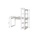 Ver imagem 3 de Mesa Escrivaninha com Estante e Licce 4 Prateleiras 120cm Branco