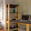 Ver mais imagens de Mesa Escrivaninha com Estante e Licce 4 Prateleiras 120cm Freijó Marrom