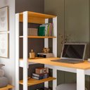 Ver mais imagens de Mesa Escrivaninha com Estante e 4 Prateleiras Licce