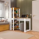 Ver imagem 4 de Mesa Escrivaninha com Estante e 4 Prateleiras Licce