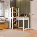 Ver imagem 5 de Mesa Escrivaninha com Estante e 4 Prateleiras Licce