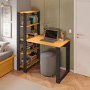 Ver imagem 7 de Mesa Escrivaninha com Estante e 4 Prateleiras Licce