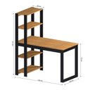 Ver imagem 3 de Mesa Escrivaninha com Estante e Licce 4 Prateleiras 120cm Freijó e Preto