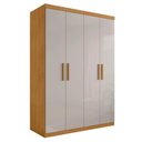 Ver imagem 2 de Guarda Roupa 3 Gavetas e 4 Portas Caxias Naturalle Off White