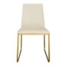 Kit 2 Cadeiras de Jantar Estofada Lille Base Gold Veludo Bege - Montanaris Decor - 2