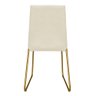 Kit 2 Cadeiras de Jantar Estofada Lille Base Gold Veludo Bege - Montanaris Decor - 4