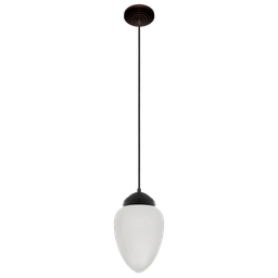 Lustre Pendente Vintage Preto Pêra Incolor Fosca Lapidada - 1