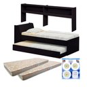 Ver imagem 1 de Cama Solteiro Bicama Estante +luz+2colc Ditália BB2829 cor:preto