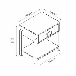 Mesa Lateral Cabeceira 01 Gaveta | Alla - 6