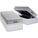 Ver imagem 1 de Cama Box Baú Solteiro: Colchão Espuma Probel D40 Guarda Costas Premium Hiper Firme Euro Pillow + Bas