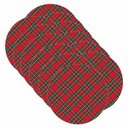 Ver imagem 1 de Kit Sousplat Natal Xadrez Vermelho/verde Nsw 12 Peças sem Base