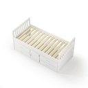 Ver imagem 7 de Cama Solteiro com 04 Gavetas e 01 Porta Funcional de Madeira Maciça - Branco