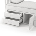 Ver imagem 6 de Cama Solteiro com 04 Gavetas e 01 Porta Funcional de Madeira Maciça - Branco