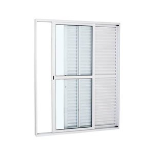 Porta Balcão 3 Fls 2,10x1,50 Alumínio Branco C/fechadura