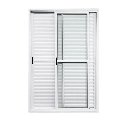 Porta Balcão 3 Folhas Alumínio Branco C/ Fechadura Linha Premium 2,10x1,50
