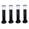 Poste Balizador Luminária Casa Sítio Jardim 50cm Preto Kit 4 - 1