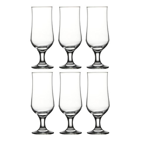 Kit 6 Taças Vidro Cerveja 385ml Iris Class Home